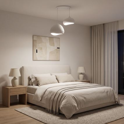 Brilagi - Pakabinamas šviestuvas ant laido WABI SABI 2xE27/40W/230V skersmuo 70 cm balta