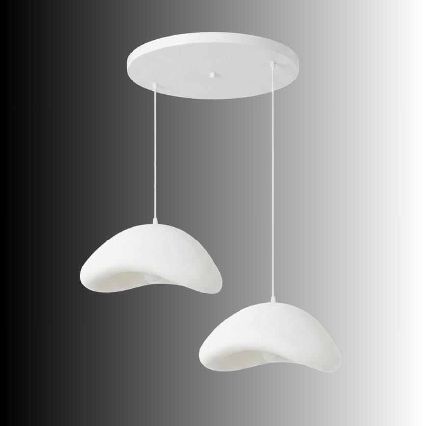 Brilagi - pakabinamas šviestuvas ant laido WABI SABI 2xE27/40W/230V, skersmuo 74 cm, balta