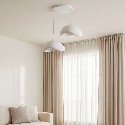 Brilagi - pakabinamas šviestuvas ant laido WABI SABI 2xE27/40W/230V, skersmuo 74 cm, balta