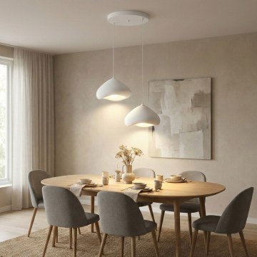 Brilagi - pakabinamas šviestuvas ant laido WABI SABI 2xE27/40W/230V Ø 45 cm balta