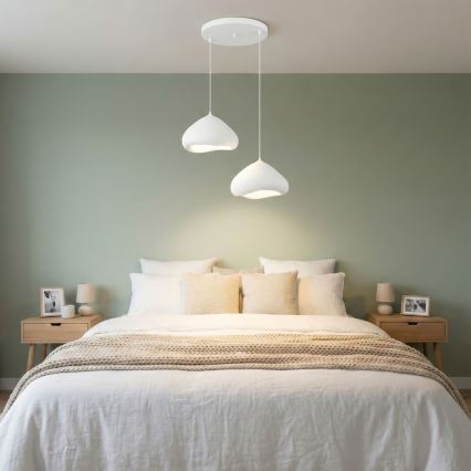 Brilagi - pakabinamas šviestuvas ant laido WABI SABI 2xE27/40W/230V Ø 45 cm balta