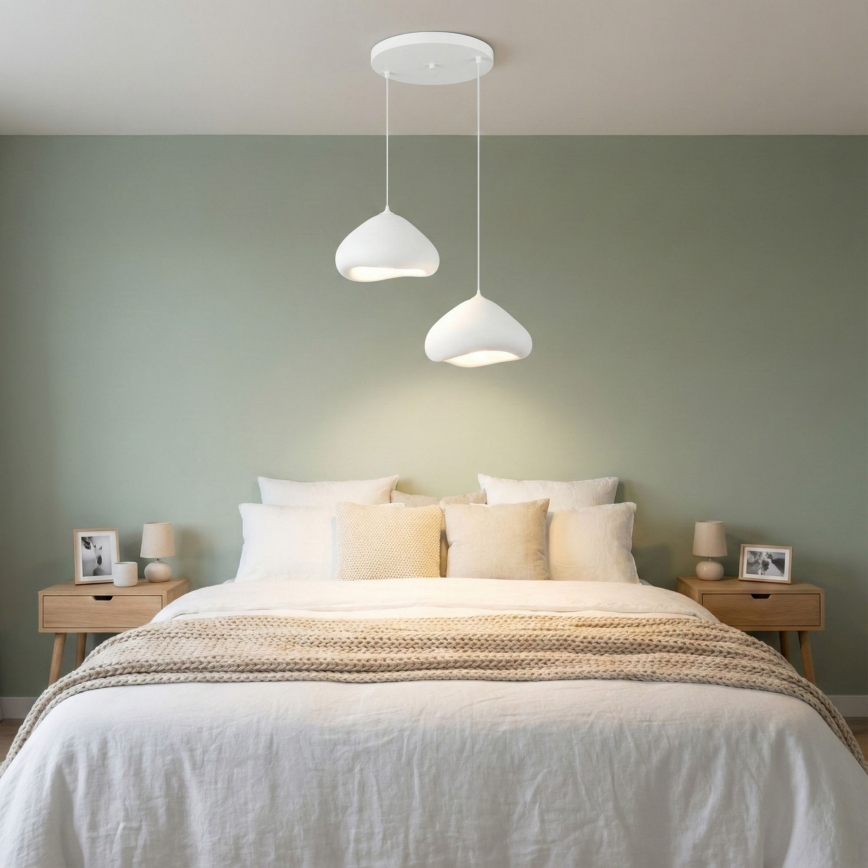 Brilagi - pakabinamas šviestuvas ant laido WABI SABI 2xE27/40W/230V Ø 45 cm balta