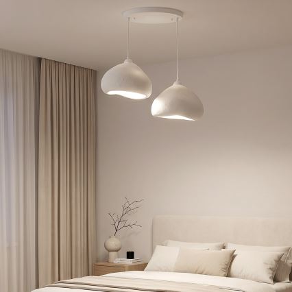 Brilagi - pakabinamas šviestuvas ant laido WABI SABI 2xE27/40W/230V Ø 45 cm balta