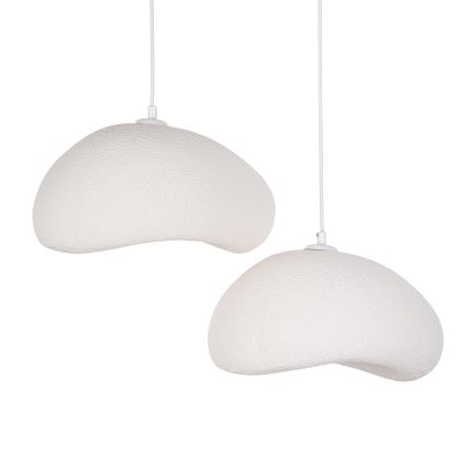Brilagi - Pakabinamas šviestuvas ant laido WABI SABI, 2xE27/40W/230V, Ø 60 cm, balta