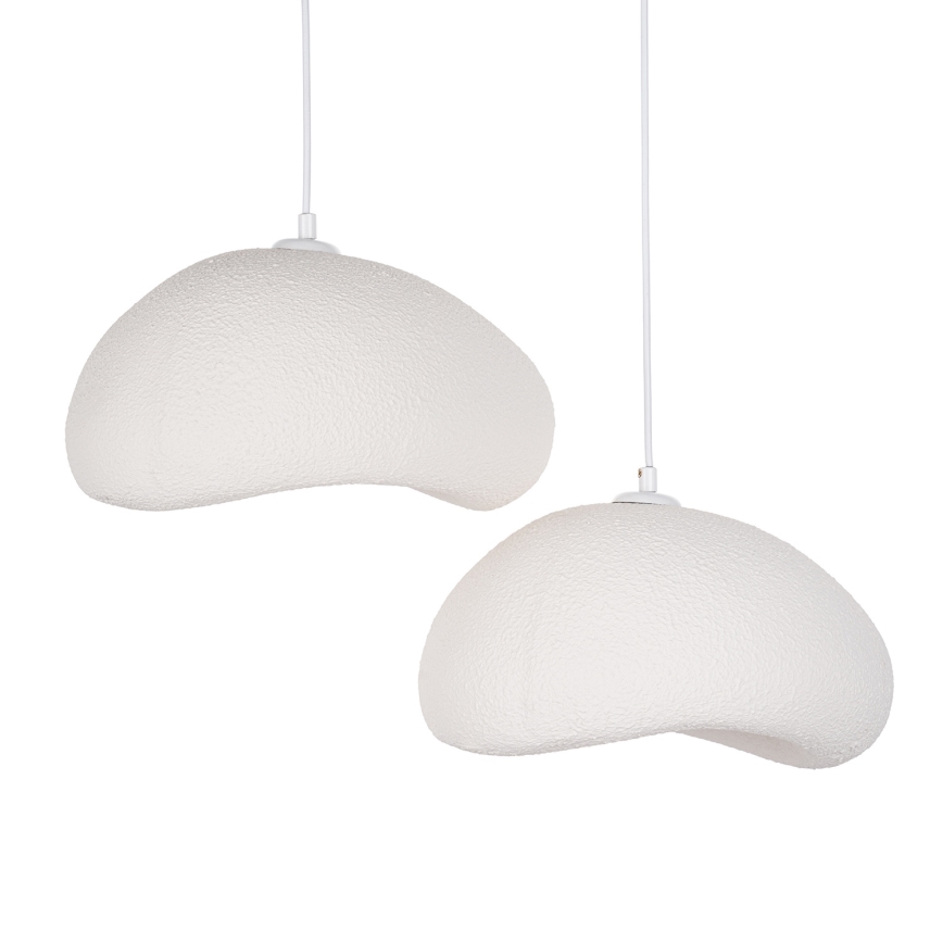 Brilagi - Pakabinamas šviestuvas ant laido WABI SABI, 2xE27/40W/230V, Ø 60 cm, balta