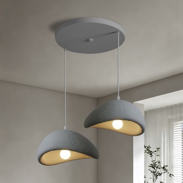 BRILAGI - Pakabinamas šviestuvas ant laido WABI SABI 2xE27/60W/230V pilkas