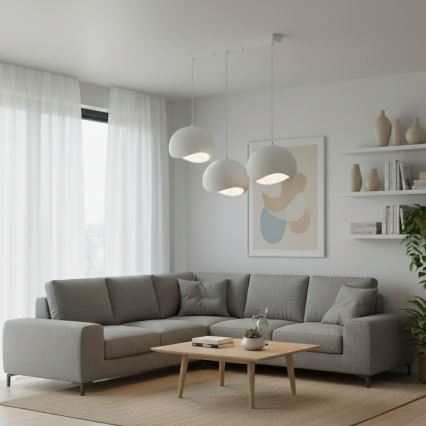 Brilagi - Pakabinamas šviestuvas ant laido WABI SABI 3xE27/40W/230V baltas