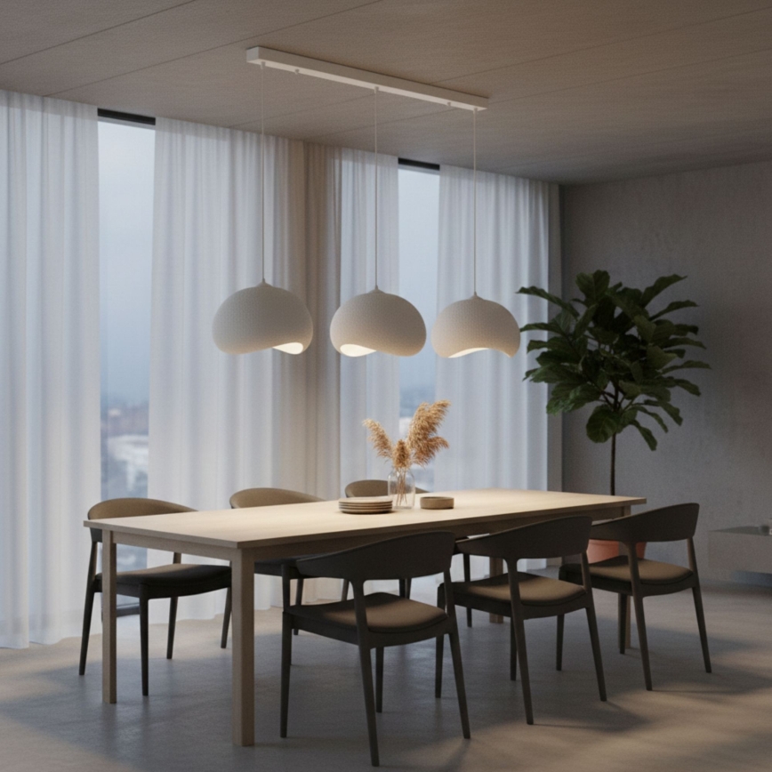 Brilagi - Pakabinamas šviestuvas ant laido WABI SABI 3xE27/40W/230V baltas