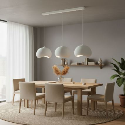 Brilagi - Pakabinamas šviestuvas ant laido WABI SABI 3xE27/40W/230V baltas