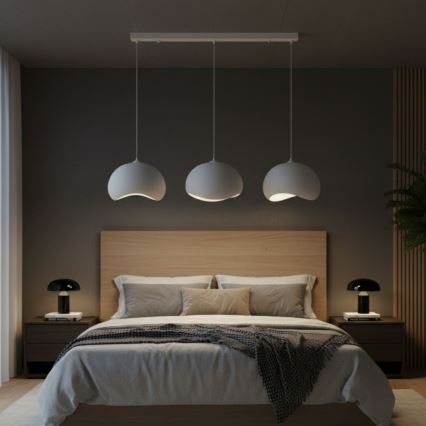 Brilagi - Pakabinamas šviestuvas ant laido WABI SABI 3xE27/40W/230V baltas