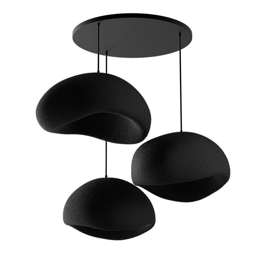 Brilagi - Pakabinamas šviestuvas ant laido WABI SABI 3xE27/40W/230V, skersmuo 60 cm, juodas