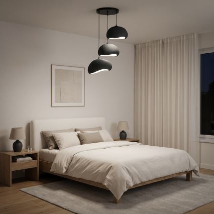 Brilagi - Pakabinamas šviestuvas ant laido WABI SABI 3xE27/40W/230V, skersmuo 60 cm, juodas