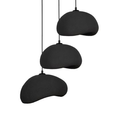 Brilagi - Pakabinamas šviestuvas ant laido WABI SABI 3xE27/40W/230V, skersmuo 60 cm, juodas