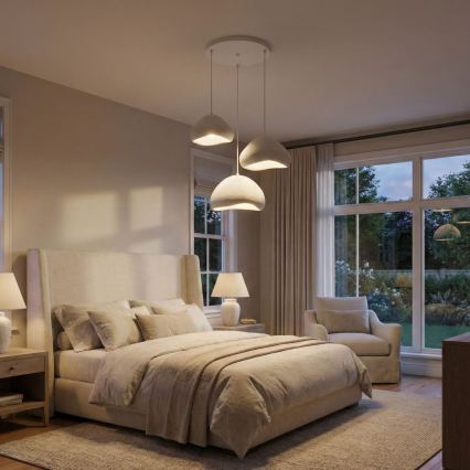 Brilagi - Pakabinamas šviestuvas ant laido WABI SABI 3xE27/40W/230V skersmuo 82 cm balta