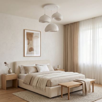 Brilagi - Pakabinamas šviestuvas ant laido WABI SABI 3xE27/40W/230V skersmuo 82 cm balta