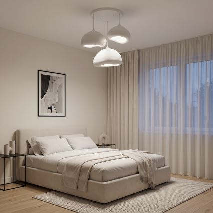 Brilagi - Pakabinamas šviestuvas ant laido WABI SABI 3xE27/40W/230V skersmuo 82 cm balta