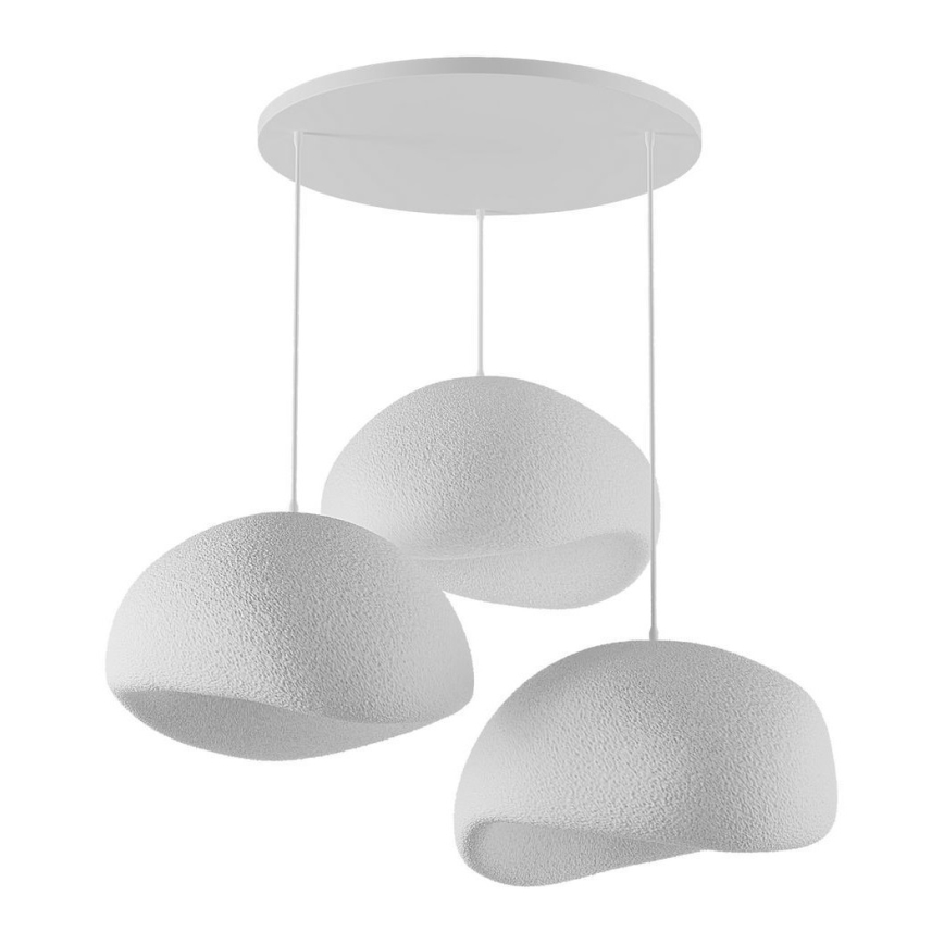 Brilagi - Pakabinamas šviestuvas ant laido WABI SABI, 3xE27/40W/230V, Ø 60 cm, balta