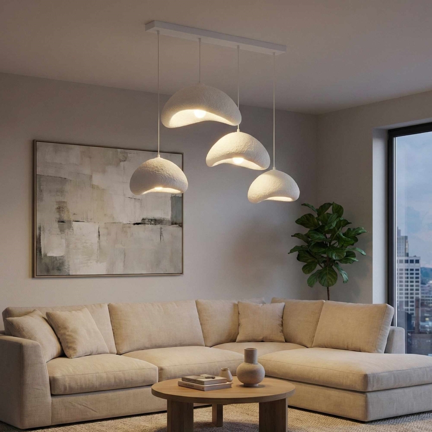 Brilagi - Pakabinamas šviestuvas ant laido WABI SABI 4xE27/40W/230V, baltas