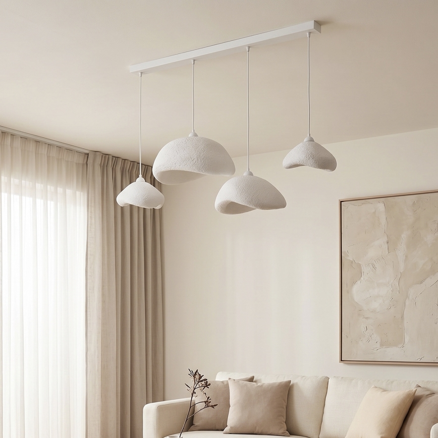 Brilagi - Pakabinamas šviestuvas ant laido WABI SABI 4xE27/40W/230V, baltas