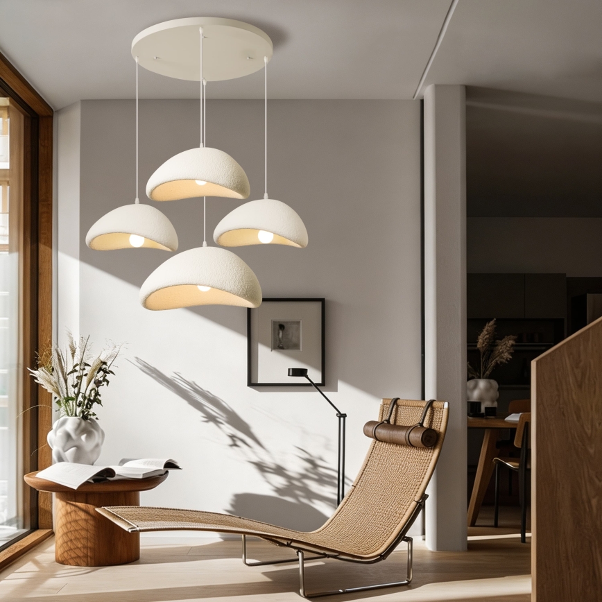 BRILAGI - Pakabinamas šviestuvas ant laido WABI SABI 4xE27/60W/230V balta