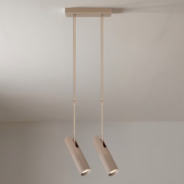 Brilagi - Pakabinamas šviestuvas ant strypo SELE 2xGU10/30W/230V smėlio spalvos