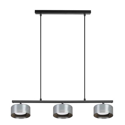 Brilagi - Pakabinamas šviestuvas ant troselio AURA LUX 3xGX53/30W/230V juodas/dūminis
