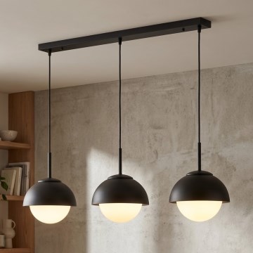 BRILAGI - Pakabinamas šviestuvas ant troselio COSMO 3xE27/60W/230V juodas