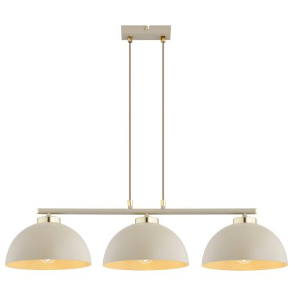 Brilagi - Pakabinamas šviestuvas ant troselio MOON 3xE27/60W/230V smėlinis/auksinis