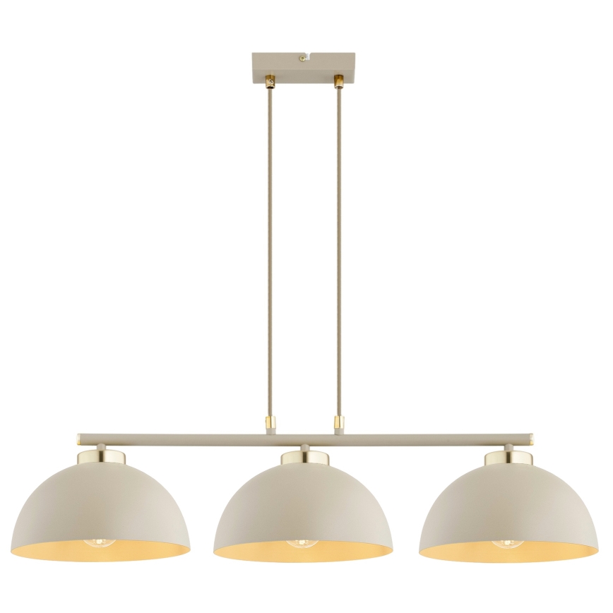 Brilagi - Pakabinamas šviestuvas ant troselio MOON 3xE27/60W/230V smėlinis/auksinis