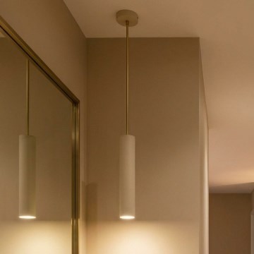 Brilagi - Pakabinamas šviestuvas ant troselio TUBE 1xGU10/15W/230V smėlinė/auksinė