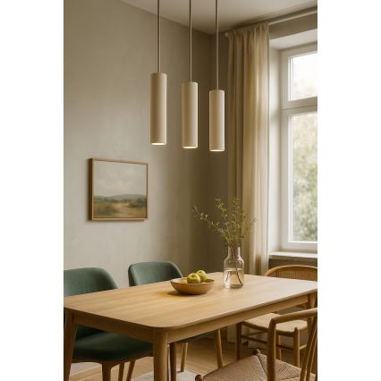 Brilagi - Pakabinamas šviestuvas ant troselio TUBE 1xGU10/15W/230V smėlinė/auksinė