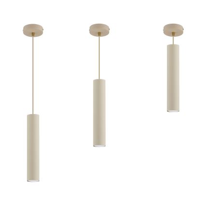 Brilagi - Pakabinamas šviestuvas ant troselio TUBE 1xGU10/15W/230V smėlinė/auksinė