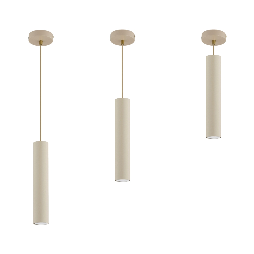 Brilagi - Pakabinamas šviestuvas ant troselio TUBE 1xGU10/15W/230V smėlinė/auksinė