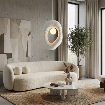 Brilagi - Pakabinamas šviestuvas ant troselio WABI SABI 1xG9/8W/230V, baltas