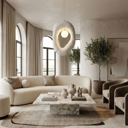 Brilagi - Pakabinamas šviestuvas ant troselio WABI SABI 1xG9/8W/230V, baltas