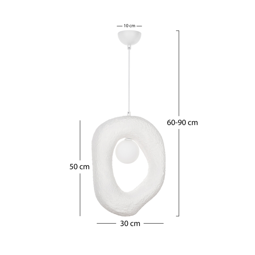 Brilagi - Pakabinamas šviestuvas ant troselio WABI SABI 1xG9/8W/230V, baltas