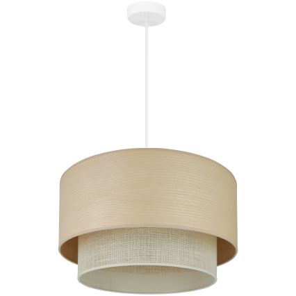 Brilagi - Pakabinamas šviestuvas ant laido ARIZONA BOHO 1xE27/15W/230V skersmuo 45 cm smėlio/balta