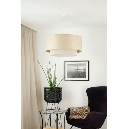 Brilagi - Pakabinamas šviestuvas ant laido ARIZONA BOHO 1xE27/15W/230V skersmuo 60 cm smėlio/balta