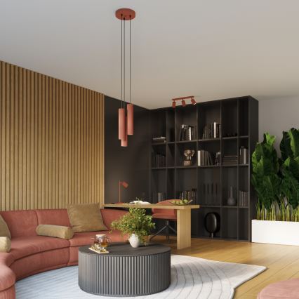 Brilagi - Pakabinamas šviestuvas CRESTO 3xGU10/10W/230V raudonas