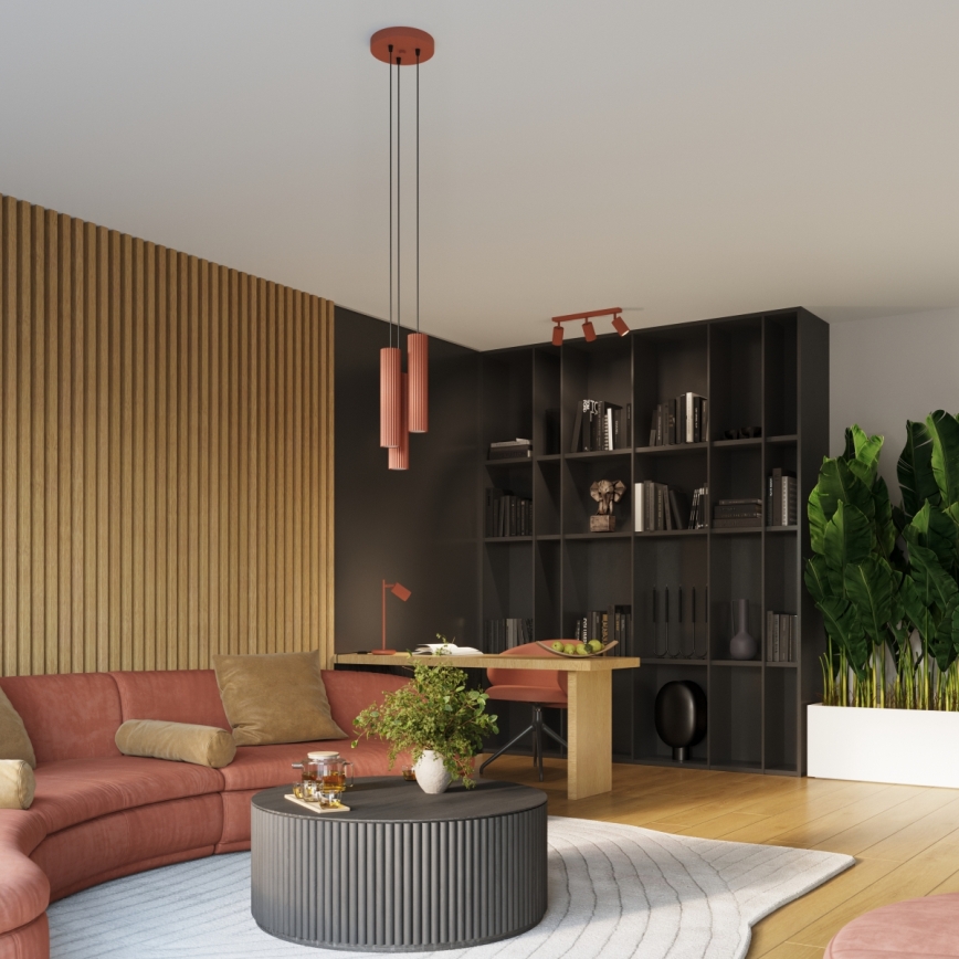 Brilagi - Pakabinamas šviestuvas CRESTO 3xGU10/10W/230V raudonas