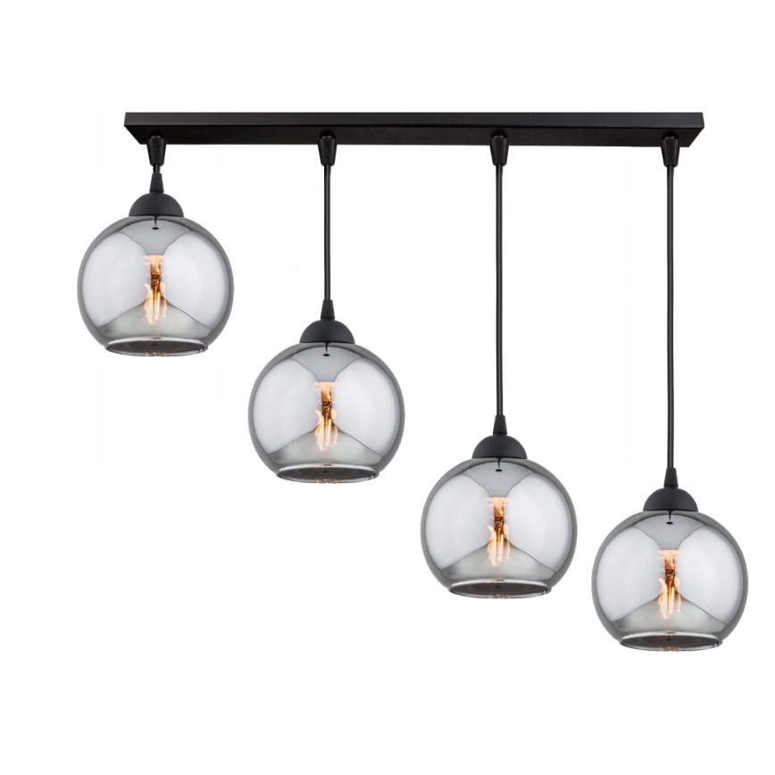 Brilagi - pakabinamas šviestuvas DIOR 4xE27/60W/230V juoda/dūminė pilka