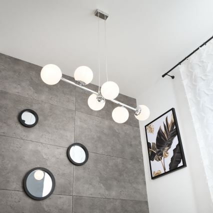 Brilagi - Pakabinamas šviestuvas MALONY 6xE14/20W/230V blizgus chromas