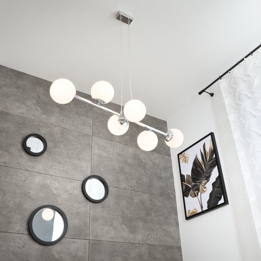 Brilagi - Pakabinamas šviestuvas MALONY 6xE14/20W/230V blizgus chromas