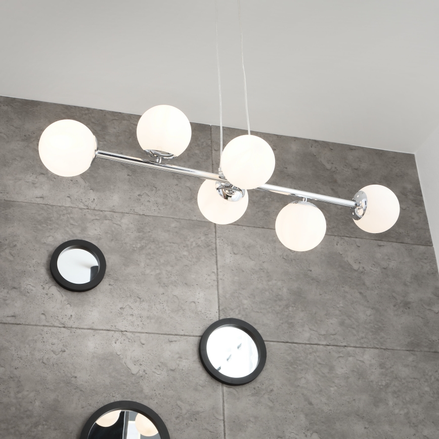Brilagi - Pakabinamas šviestuvas MALONY 6xE14/20W/230V blizgus chromas
