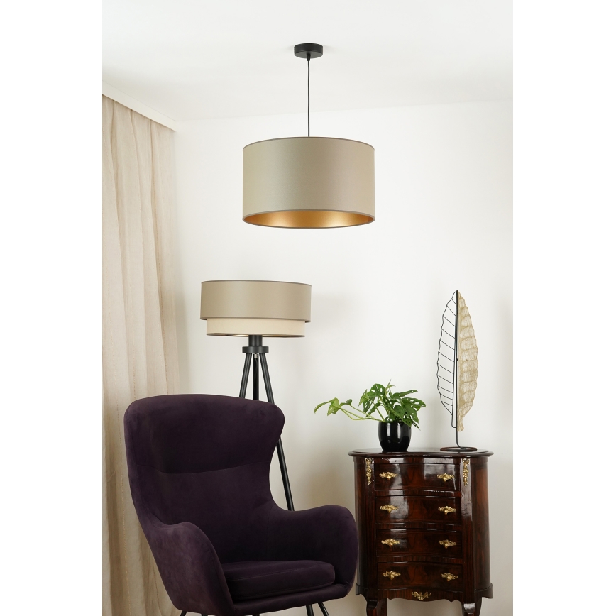 Brilagi - Pakabinamas šviestuvas ant laido OREGON ROLLER VEGE 1xE27/15W/230V skersmuo 45 cm pilkas