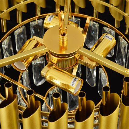 Brilagi - Pakabinamas šviestuvas su grandine ECLIPSE 5xE14/10W/230V Ø 38 cm auksinis