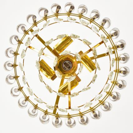 Brilagi - Pakabinamas šviestuvas su grandine ECLIPSE 5xE14/10W/230V Ø 38 cm auksinis