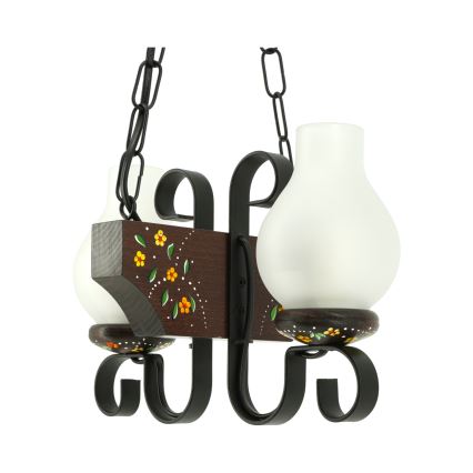 Brilagi - Pakabinamas šviestuvas su grandine QUEEN 2xE14/40W/230V bukas/vengė