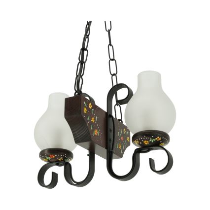 Brilagi - Pakabinamas šviestuvas su grandine QUEEN 2xE14/40W/230V bukas/vengė