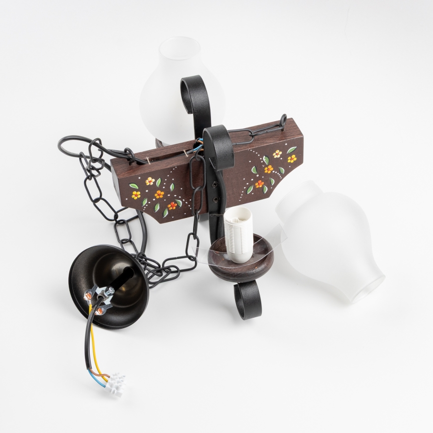 Brilagi - Pakabinamas šviestuvas su grandine QUEEN 2xE14/40W/230V bukas/vengė